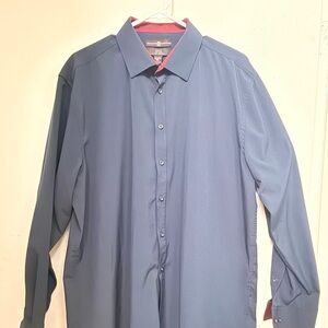 Blue Dress Shirt Long Sleeve Standard Fit